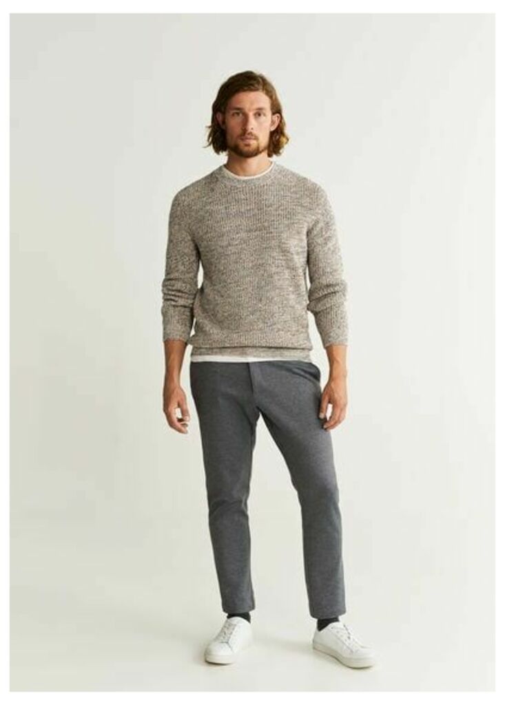 Flecked cotton-blend sweater