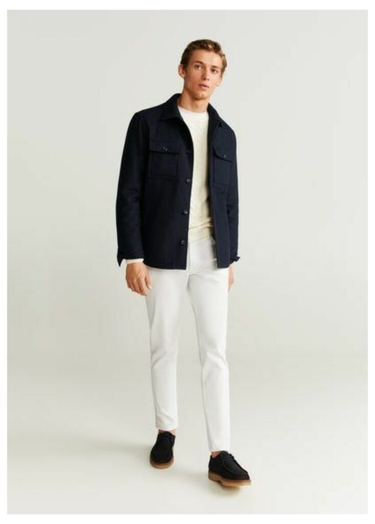 Wool quilted jacket
