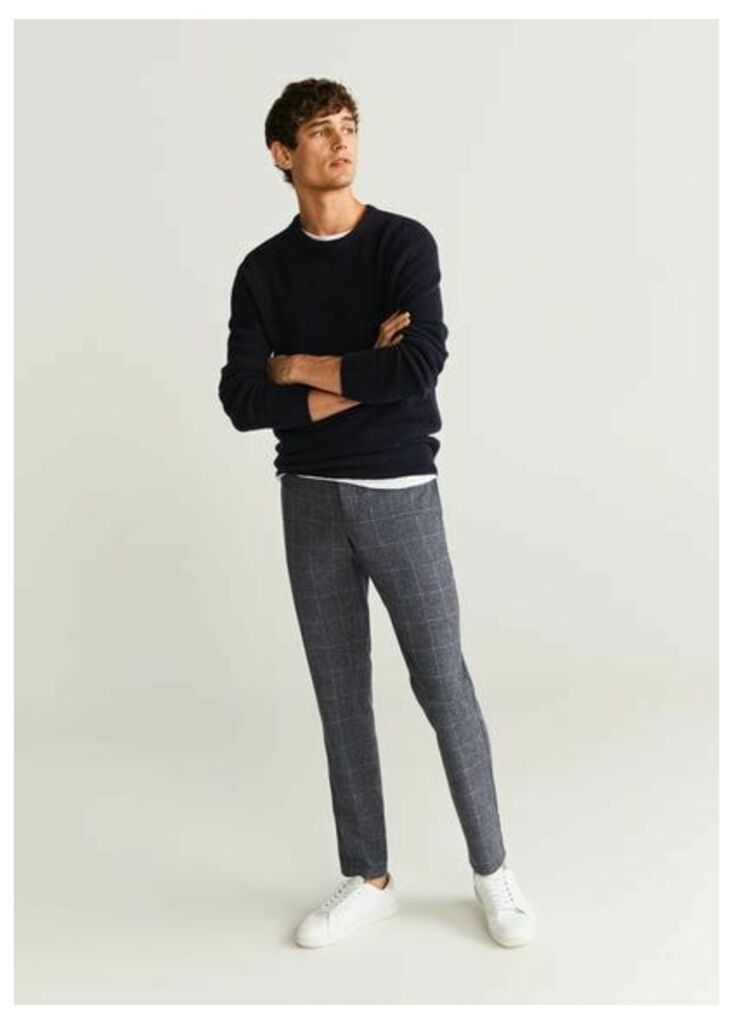 Slim fit premium wool trousers