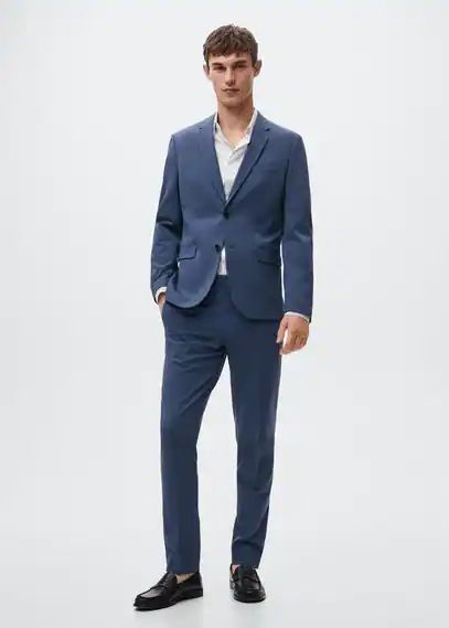 Super slim fit suit trousers ink blue - Man - 28 - MANGO MAN