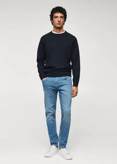 Premium skinny jeans medium blue - Man - 36 - MANGO MAN
