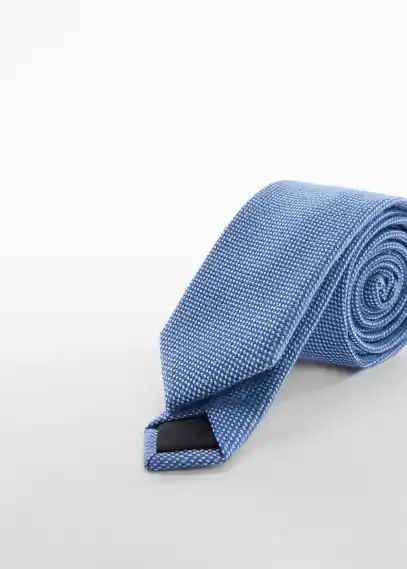 Anti-wrinkle structured tie sky blue - Man - One size - MANGO MAN