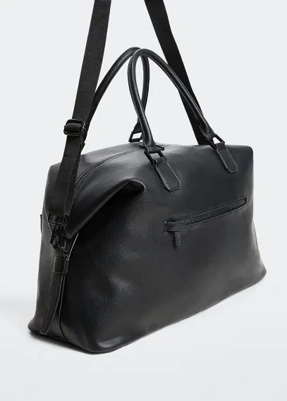Faux-leather bag black - Man - One size - MANGO MAN