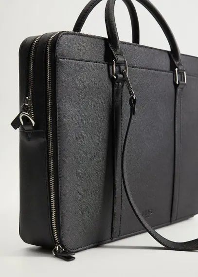 Inner-pocket tote briefcase black - Man - One size - MANGO MAN
