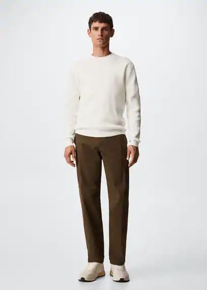 Cotton cargo trousers brown - Man - 32 - MANGO MAN