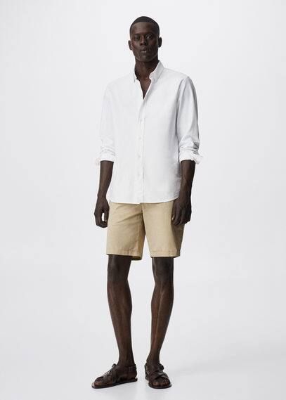 Chino Bermuda shorts medium brown - Man - 30 - MANGO MAN
