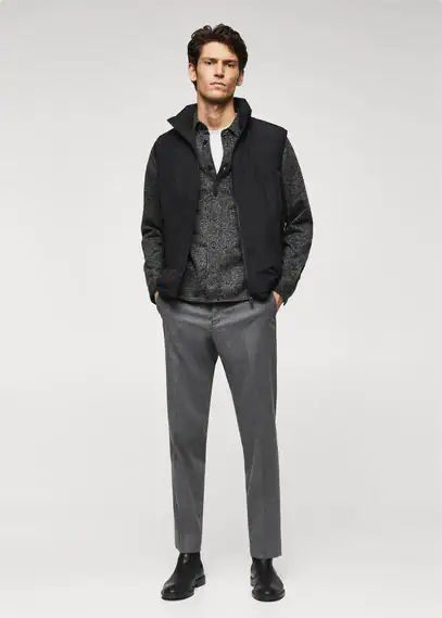 Water-repellent quilted gilet black - Man - XS - MANGO MAN