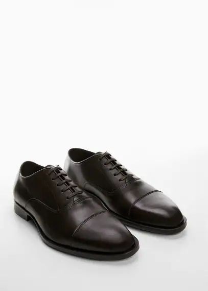 Leather suit shoes brown - Man - 6 - MANGO MAN