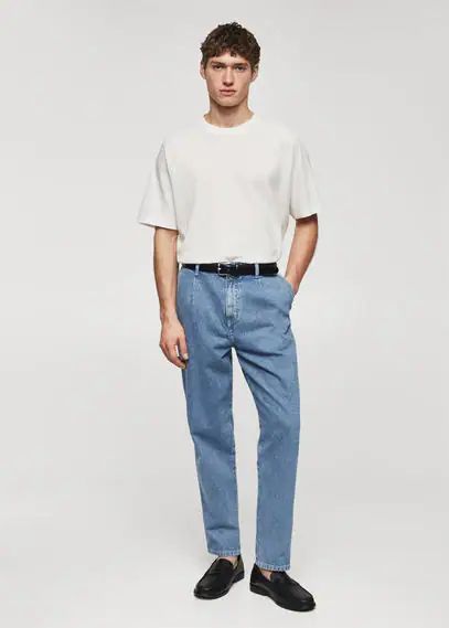 Dart slouchy jeans light blue - Man - 36 - MANGO MAN