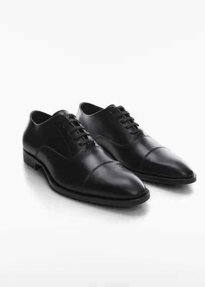 Leather suit shoes black - Man - 6 - MANGO MAN