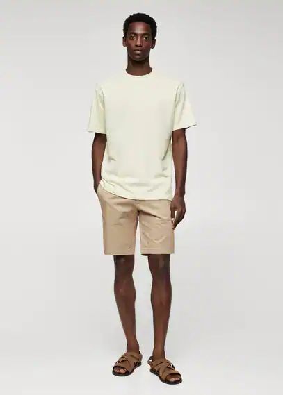 Chino Bermuda shorts beige - Man - 30 - MANGO MAN