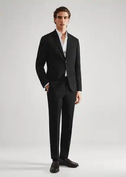 Super slim fit suit trousers black - Man - 29 - MANGO MAN