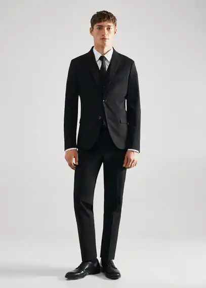 Super slim fit suit trousers black - Man - 29 - MANGO MAN