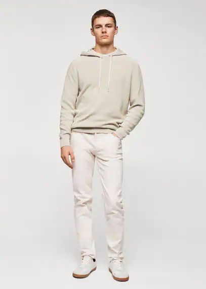 Slim-fit coloured jeans ecru - Man - 31 - MANGO MAN