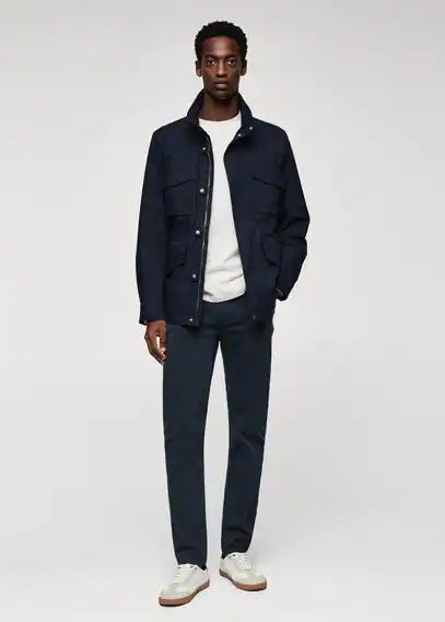 Slim-fit coloured jeans navy - Man - 30 - MANGO MAN