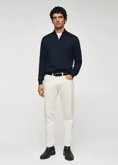 Ben tapered cropped jeans ecru - Man - 29 - MANGO MAN
