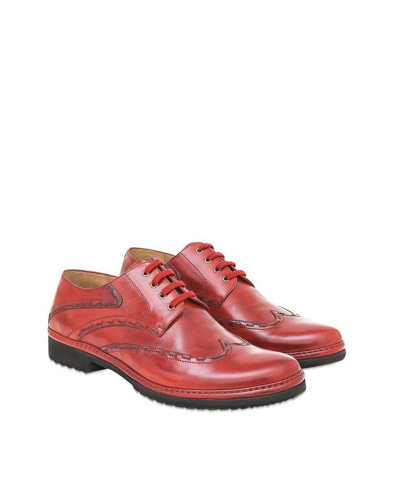 Designer Shoes, Red Cortona Derby Shoes