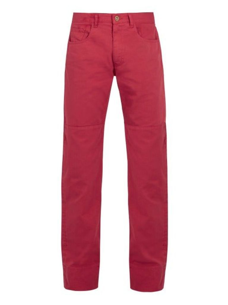 Wales Bonner - Panelled Denim Jeans - Mens - Red