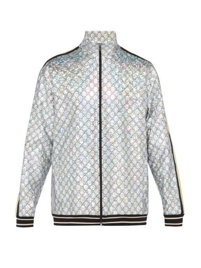 Gucci - Gg Stretch-jersey Track Jacket - Mens - Silver
