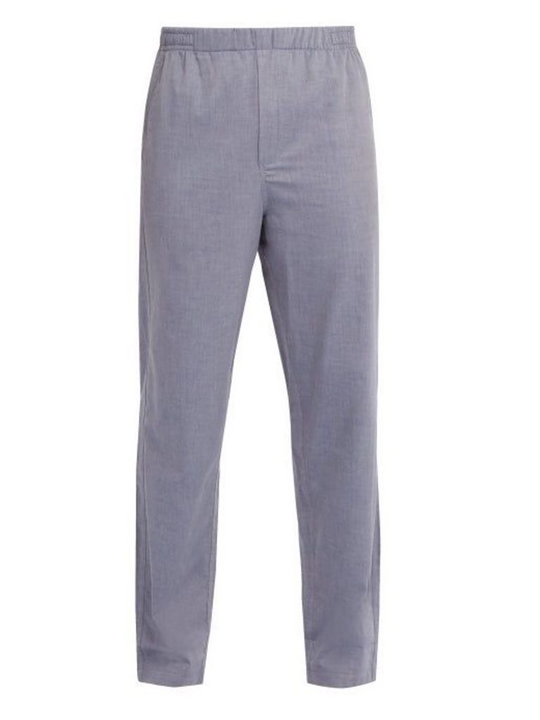 Hamilton And Hare - Cotton And Cashmere Blend Pyjama Trousers - Mens - Blue