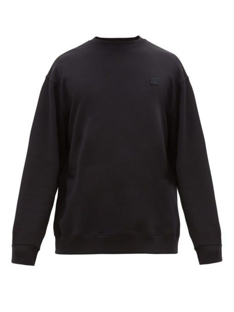Acne Studios - Chest-patch Cotton-jersey Sweatshirt - Mens - Black