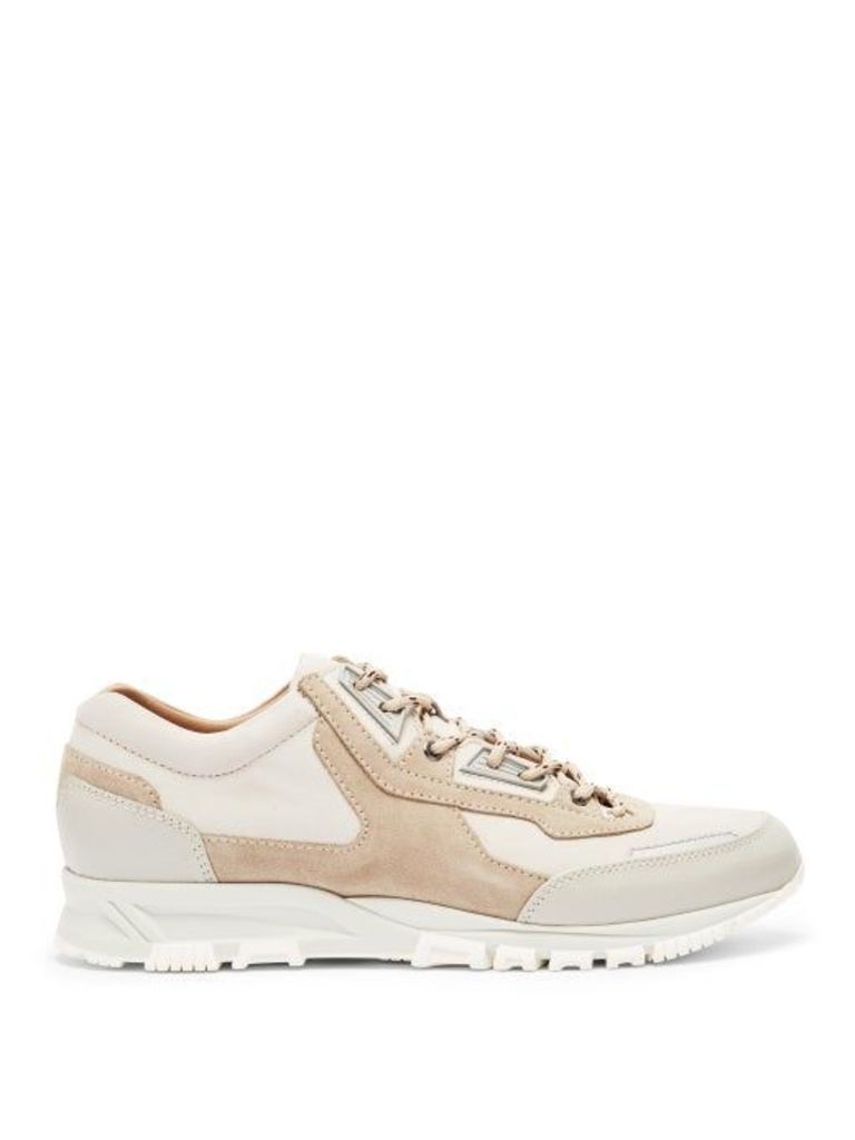 Lanvin - Nubuck And Leather Trainers - Mens - White
