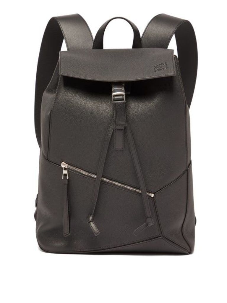 Loewe - Puzzle Grained-leather Backpack - Mens - Black