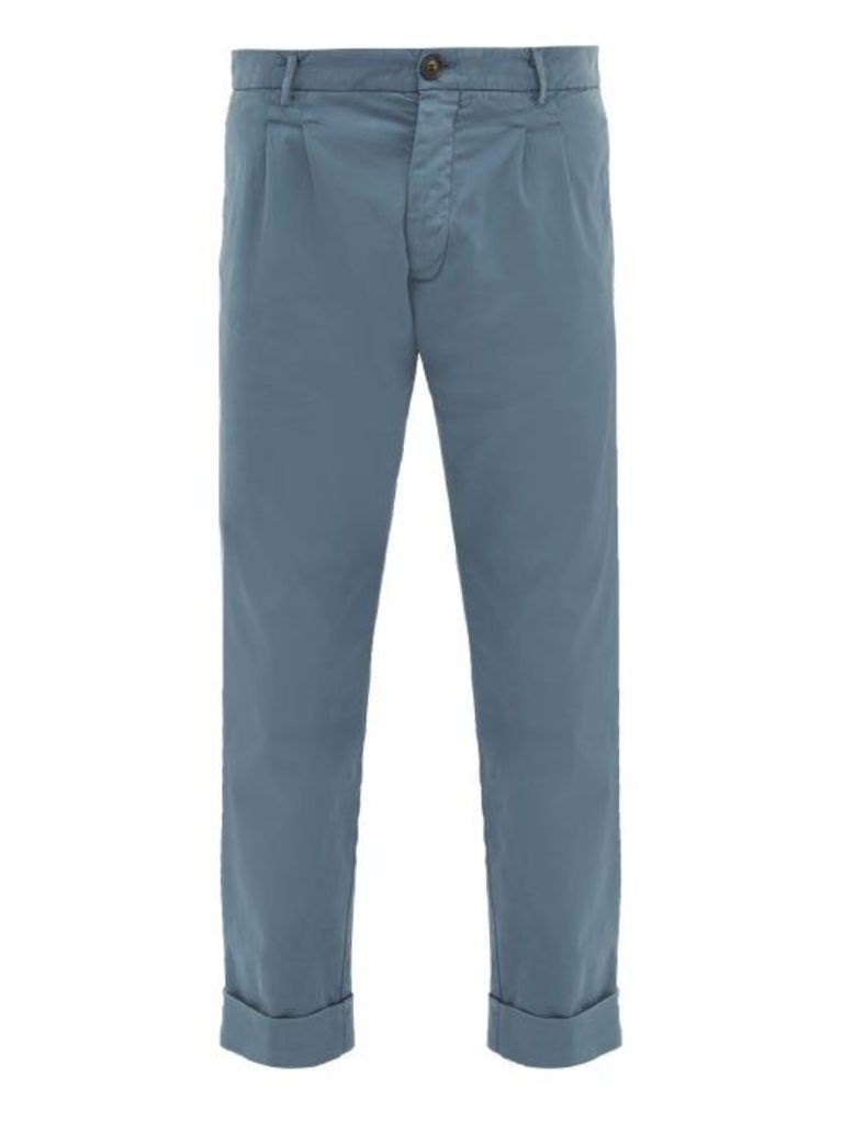 J.w. Brine - New Marshall Cotton Chino Trousers - Mens - Blue