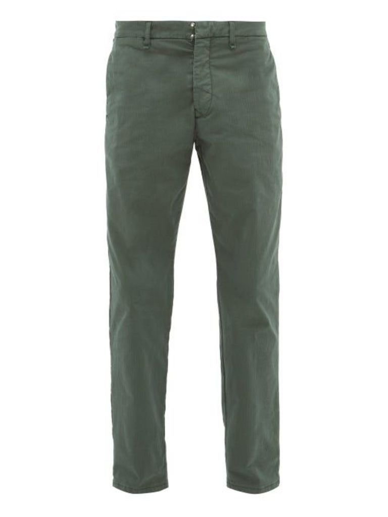 J.w. Brine - Austin Cotton-blend Herringbone Trousers - Mens - Green