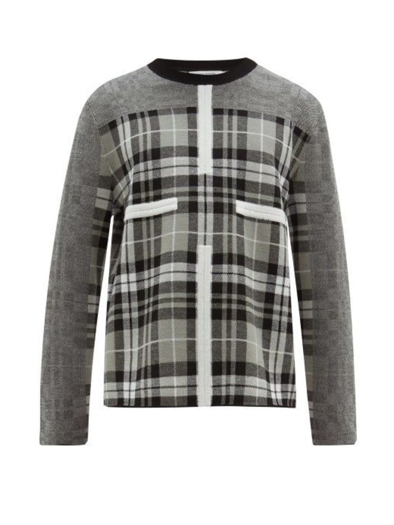 Craig Green - Birdseye Tartan Wool Sweater - Mens - Grey