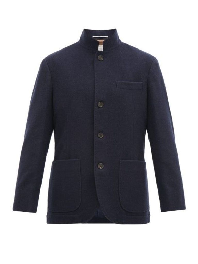 Brunello Cucinelli - Pressed-cashmere Jacket - Mens - Blue