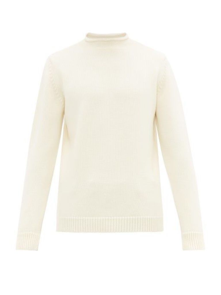 Sunspel - Guernsey Merino Wool Sweater - Mens - Cream