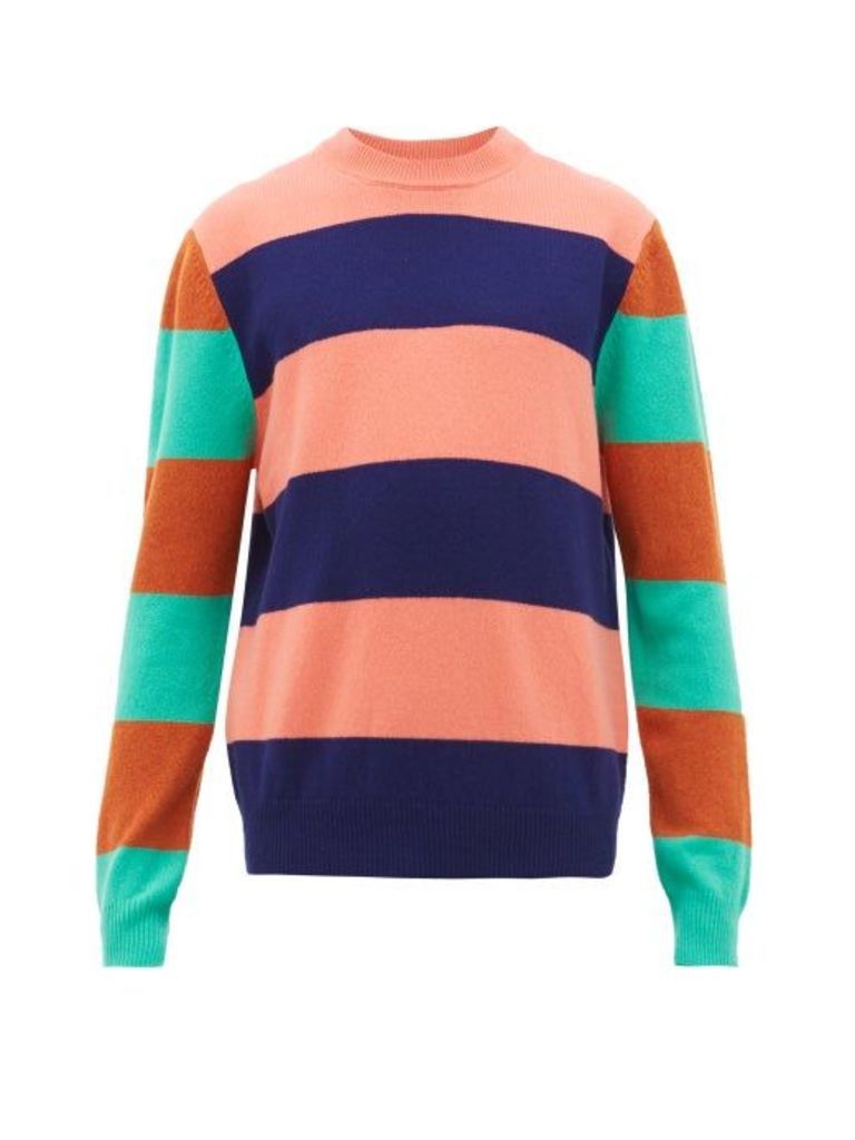Paul Smith - Striped Wool Sweater - Mens - Pink Multi