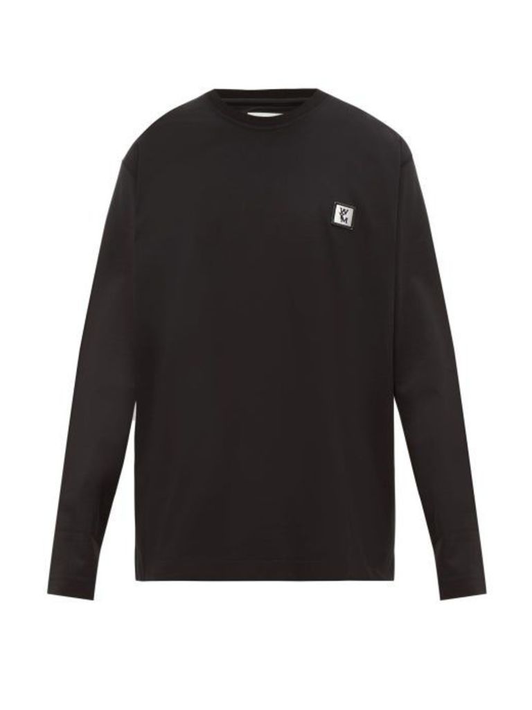 Wooyoungmi - Logo Print Cotton Jersey Sweatshirt - Mens - Black