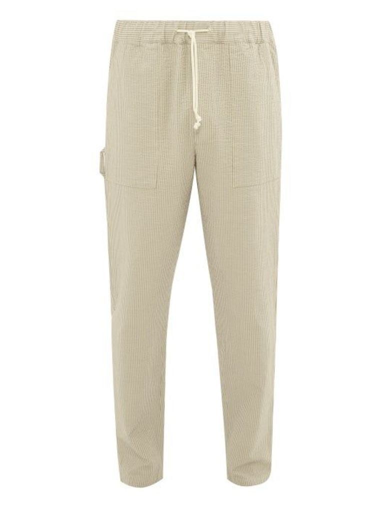 Arjé - The Timothee Cotton Pyjama Trousers - Mens - Beige Multi