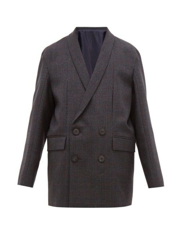 Wooyoungmi - Wool Tie Back Double Breasted Jacket - Mens - Navy
