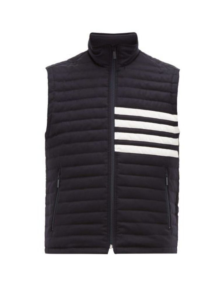 Thom Browne - Down And Feather Quilted Wool Gilet - Mens - Navy