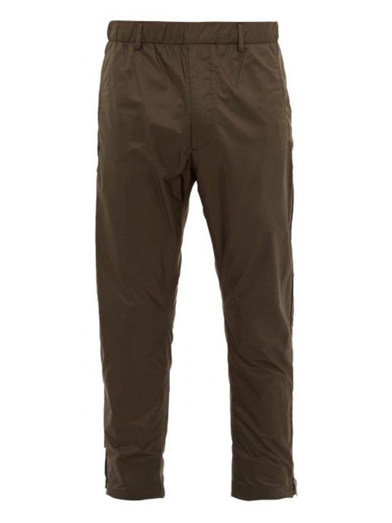 Prada - Side-zipped Nylon Track Pants - Mens - Green
