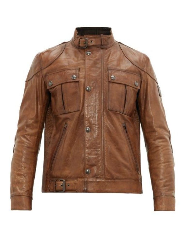 Belstaff - Gangster Leather Jacket - Mens - Tan