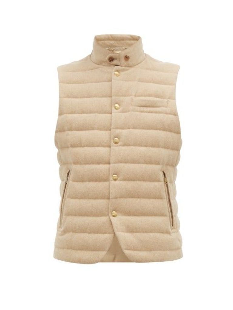 Ralph Lauren Purple Label - Whitewell Quilted Wool Gilet - Mens - Cream