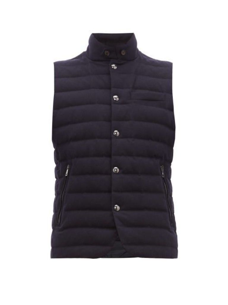 Ralph Lauren Purple Label - Whitewell Quilted Wool Gilet - Mens - Navy