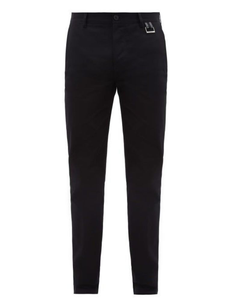 Givenchy - Logo-tab Cotton-blend Chino Trousers - Mens - Black