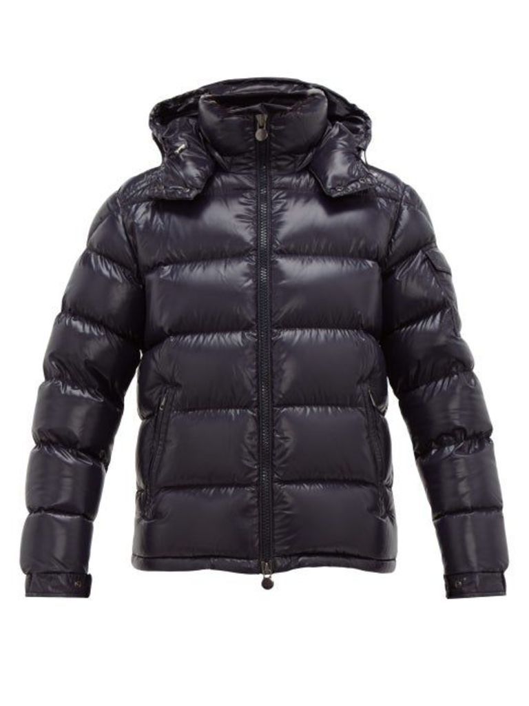 Moncler - Maya Hooded Quilted Down Jacket - Mens - Navy