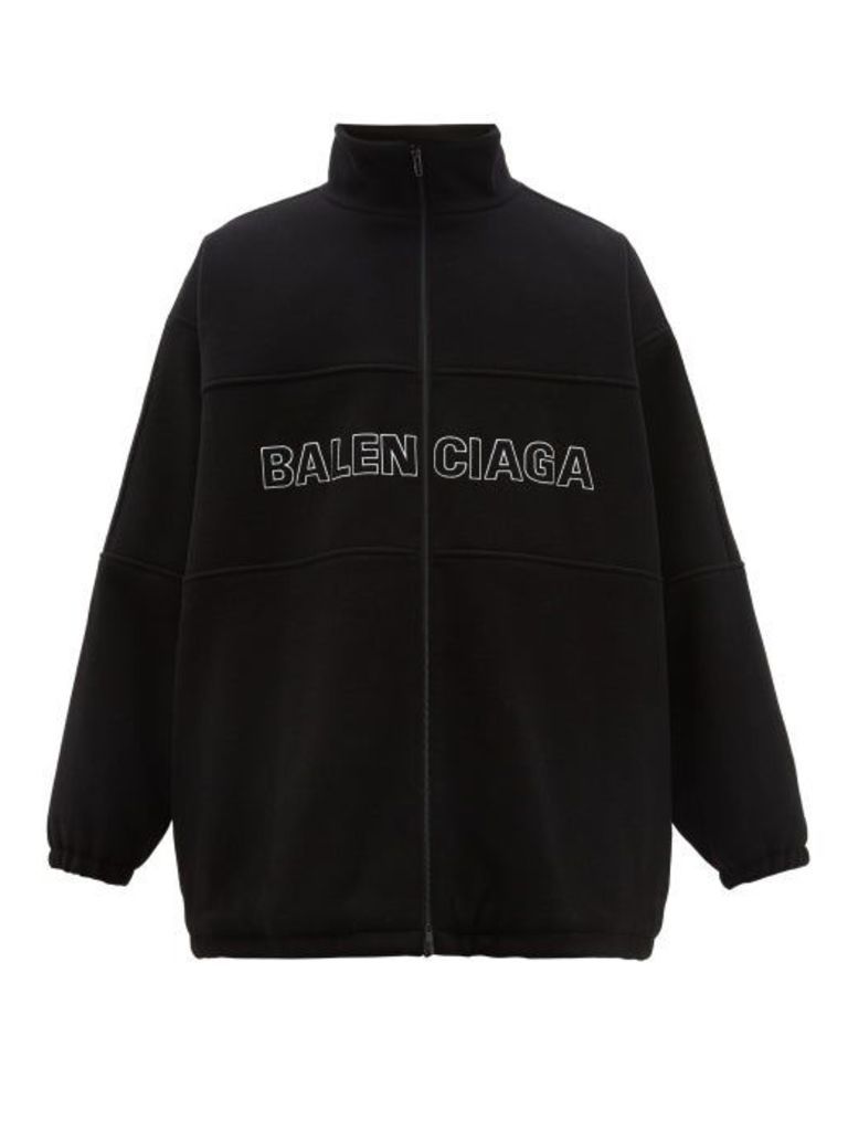 Balenciaga - Logo Embroidered Wool Jacket - Mens - Black