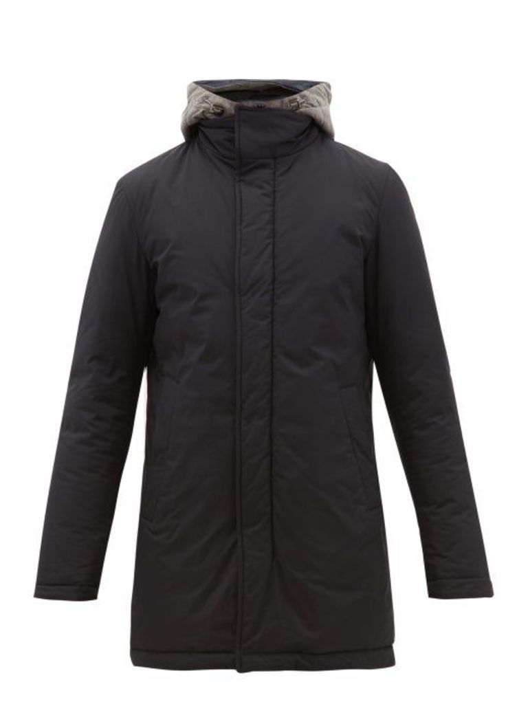 Herno - Gilet-insert Quilted Hooded Parka - Mens - Navy