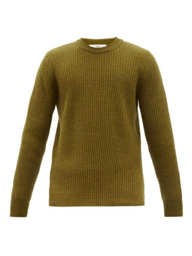 Séfr - Leth Crew-neck Ribbed-knit Sweater - Mens - Green