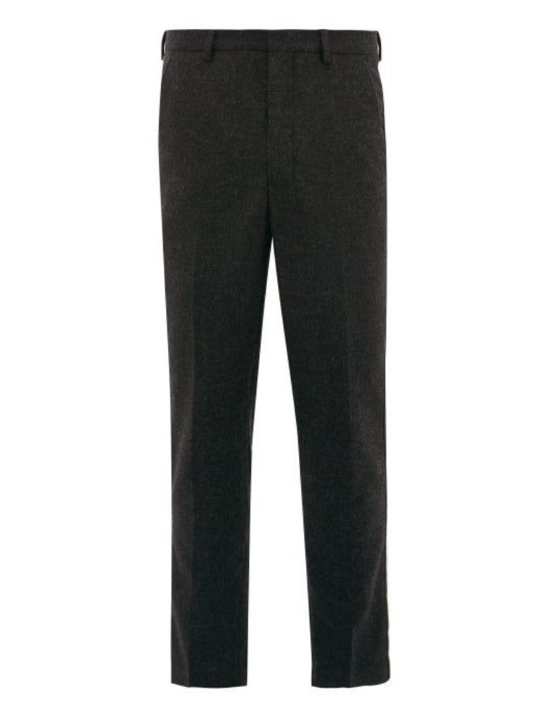 Ami - Dropped-seat Wool-twill Trousers - Mens - Grey