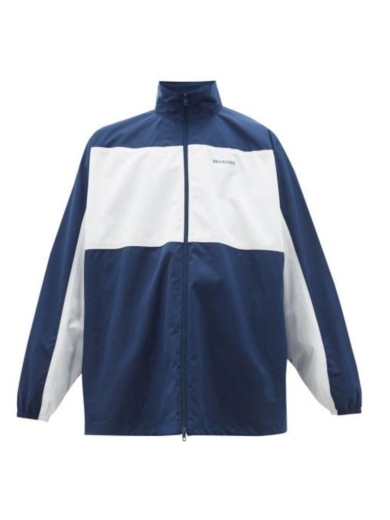 Balenciaga - Oversized Bb Logo Striped Cotton Track Jacket - Mens - Multi