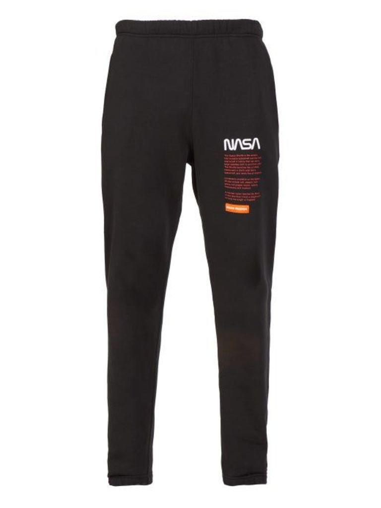 Heron Preston - Nasa-print Track Pants - Mens - Black Multi