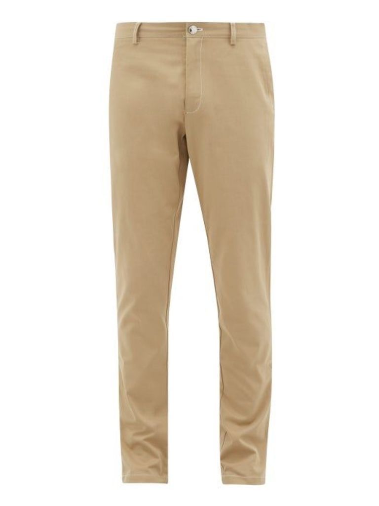 Burberry - Slim-fit Cotton Chino Trousers - Mens - Beige